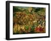 The Road to Calvary, 1564 (Oil on Panel) (Detail of 186439 and 186440)-Pieter Bruegel the Elder-Framed Giclee Print