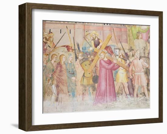 The Road to Calvary, Capellone Degli Spagnoli, 1365-67-Andrea Di Bonaiuto-Framed Giclee Print