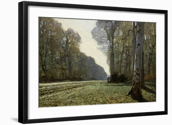 The Road to Chailly (The Forest of Fontainebleau), C. 1865-Claude Monet-Framed Giclee Print