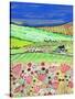 The Road to Crathes-Caroline Duncan-Stretched Canvas
