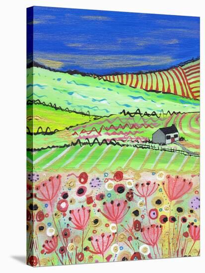 The Road to Crathes-Caroline Duncan-Stretched Canvas