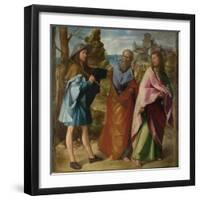 The Road to Emmaus, C. 1516-Altobello Melone-Framed Giclee Print