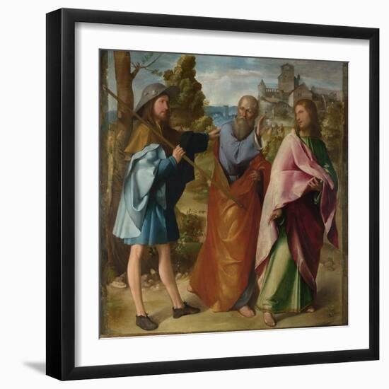 The Road to Emmaus, C. 1516-Altobello Melone-Framed Giclee Print