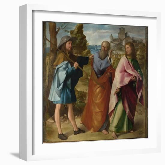 The Road to Emmaus, C. 1516-Altobello Melone-Framed Giclee Print