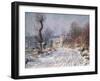 The Road to Giverny, Winter, 1885-Claude Monet-Framed Giclee Print