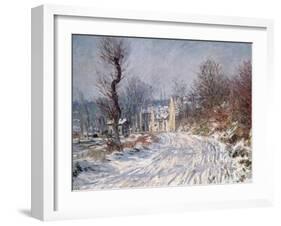 The Road to Giverny, Winter, 1885-Claude Monet-Framed Giclee Print