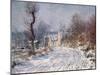 The Road to Giverny, Winter, 1885-Claude Monet-Mounted Giclee Print