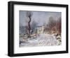 The Road to Giverny, Winter, 1885-Claude Monet-Framed Premium Giclee Print