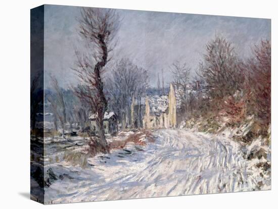 The Road to Giverny, Winter, 1885-Claude Monet-Stretched Canvas