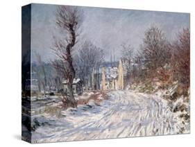 The Road to Giverny, Winter, 1885-Claude Monet-Stretched Canvas