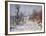 The Road to Giverny, Winter, 1885-Claude Monet-Framed Giclee Print