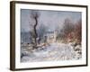 The Road to Giverny, Winter, 1885-Claude Monet-Framed Giclee Print