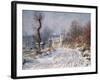 The Road to Giverny, Winter, 1885-Claude Monet-Framed Giclee Print