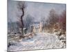 The Road to Giverny, Winter, 1885-Claude Monet-Mounted Giclee Print