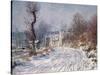 The Road to Giverny, Winter, 1885-Claude Monet-Stretched Canvas