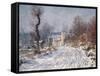 The Road to Giverny, Winter, 1885-Claude Monet-Framed Stretched Canvas