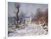 The Road to Giverny, Winter, 1885-Claude Monet-Framed Giclee Print