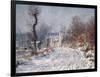 The Road to Giverny, Winter, 1885-Claude Monet-Framed Giclee Print