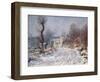 The Road to Giverny, Winter, 1885-Claude Monet-Framed Giclee Print