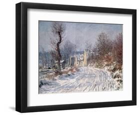 The Road to Giverny, Winter, 1885-Claude Monet-Framed Giclee Print
