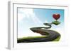 The Road To Heart Tree-jordygraph-Framed Premium Giclee Print