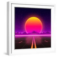 The Road to Infinity at Sunset-arthobbit-Framed Photographic Print