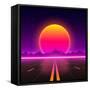 The Road to Infinity at Sunset-arthobbit-Framed Stretched Canvas