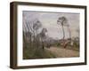 The Road to Louveciennes, 1870-Camille Pissarro-Framed Giclee Print