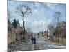 The Road to Louveciennes, 1872-Camille Pissarro-Mounted Giclee Print