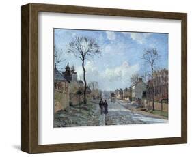 The Road to Louveciennes, 1872-Camille Pissarro-Framed Giclee Print