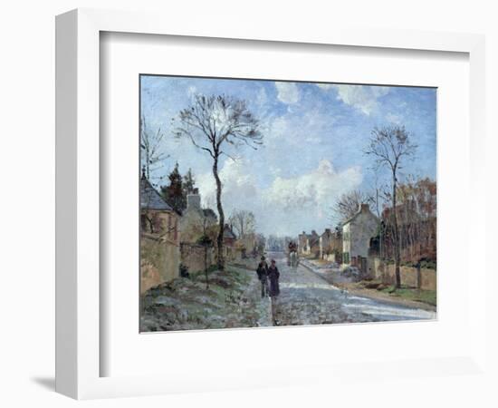 The Road to Louveciennes, 1872-Camille Pissarro-Framed Giclee Print