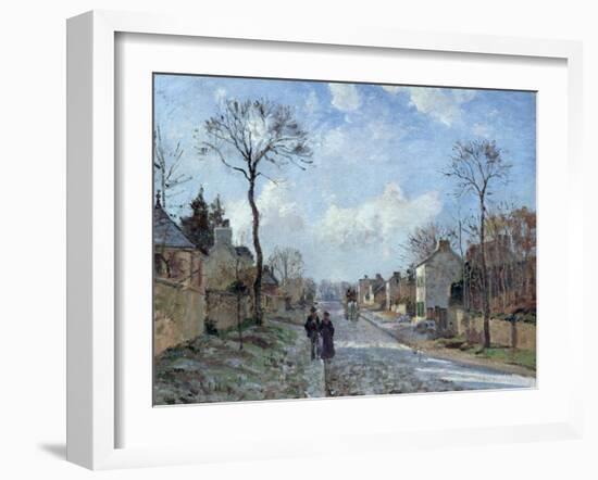 The Road to Louveciennes, 1872-Camille Pissarro-Framed Giclee Print