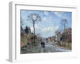 The Road to Louveciennes, 1872-Camille Pissarro-Framed Giclee Print