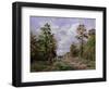 The Road to Louveciennes at the Edge of the Wood, 1871-Camille Pissarro-Framed Giclee Print