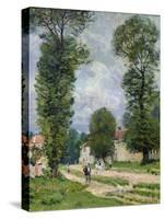 The Road to Marly-Le-Roi, or the Road to Versailles, 1875-Alfred Sisley-Stretched Canvas