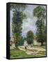 The Road to Marly-Le-Roi, or the Road to Versailles, 1875-Alfred Sisley-Framed Stretched Canvas