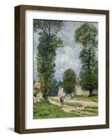 The Road to Marly-Le-Roi, or the Road to Versailles, 1875-Alfred Sisley-Framed Premium Giclee Print