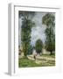 The Road to Marly-Le-Roi, or the Road to Versailles, 1875-Alfred Sisley-Framed Premium Giclee Print