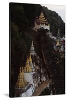 The Road to Pindaya Caves Containing 8094 Containing Statues of Buddha, Pindaya, Myanmar-null-Stretched Canvas