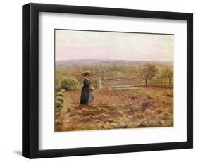 The Road to Rouen, Pontoise, 1872-Camille Pissarro-Framed Giclee Print