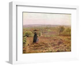 The Road to Rouen, Pontoise, 1872-Camille Pissarro-Framed Giclee Print