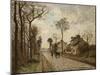 The Road to Saint-Cyr at Louveciennes, 1870-Camille Pissarro-Mounted Giclee Print