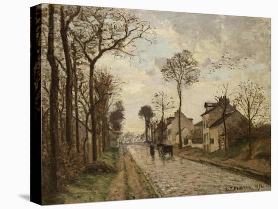 The Road to Saint-Cyr at Louveciennes, 1870-Camille Pissarro-Stretched Canvas