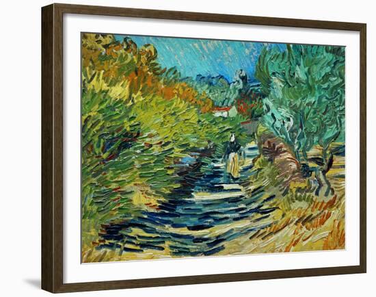 The Road to Saint-Remy, c.1890-Vincent van Gogh-Framed Giclee Print