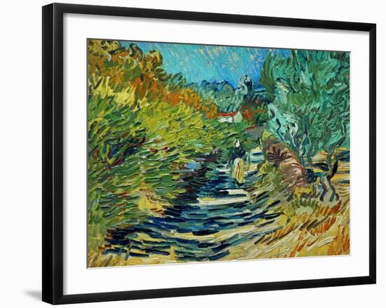 The Road to Saint-Remy, c.1890-Vincent van Gogh-Framed Giclee Print