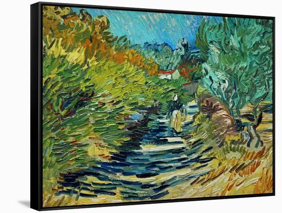 The Road to Saint-Remy, c.1890-Vincent van Gogh-Framed Stretched Canvas