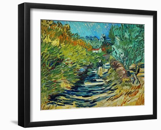 The Road to Saint-Remy, c.1890-Vincent van Gogh-Framed Giclee Print