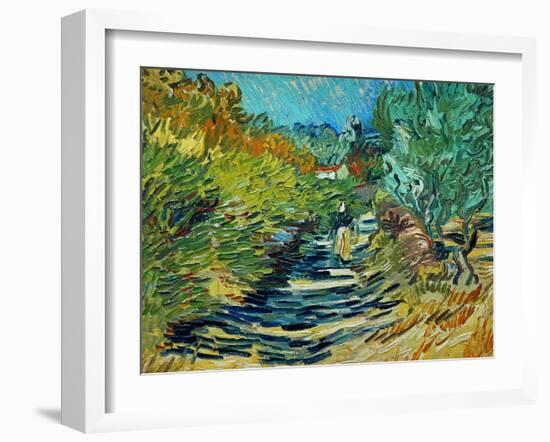 The Road to Saint-Remy, c.1890-Vincent van Gogh-Framed Giclee Print