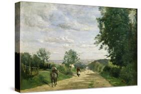 The Road to Sevres, 1858-59-Jean-Baptiste-Camille Corot-Stretched Canvas