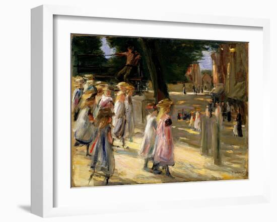 The Road to the School at Edam, 19th or Early 20th Century-Max Liebermann-Framed Giclee Print